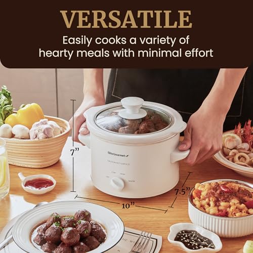 Elite Gourmet MST-250XW Electric Ceramic Slow Cooker, Adjustable Temp - My Kitchen Products