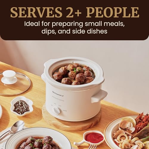 Elite Gourmet MST-250XW Electric Ceramic Slow Cooker, Adjustable Temp - My Kitchen Products