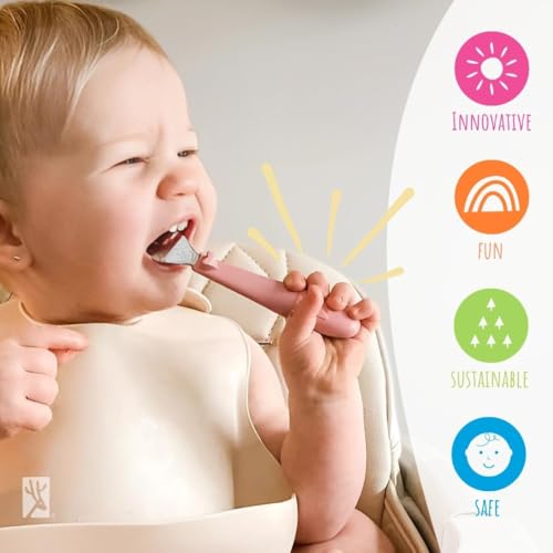 Elk and Friends Kids Silverware with Silicone Handle | Childrens Safe Flatware | Toddler Utensils | Baby Spoons + Forks | Stainless Steel Cutlery | Dishwasher Safe | 6 Pieces - My Kitchen Products
