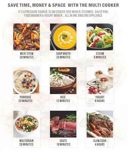 EMB Ironblade 7-in-1 Multi Cooker, 6-Liter, 1000W Stainless Steel Programmable Pressure Cooker, Slow Cooker, Rice Maker, Steamer, Sauté Pan, Food Warmer, Yogurt Maker - My Kitchen Products