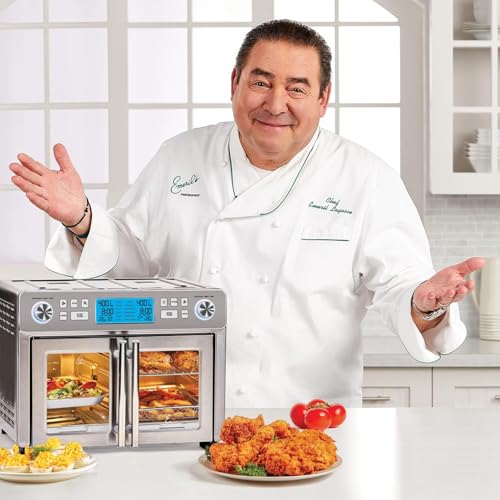 Emeril Lagasse Dual Zone 360 Air Fryer Oven Combo with French Door, 25 QT Extra Large, Cook Two Foods in Different Ways, Up to 60% Faster from Frozen to Finish, Pizza Stone Accessory - My Kitchen Products