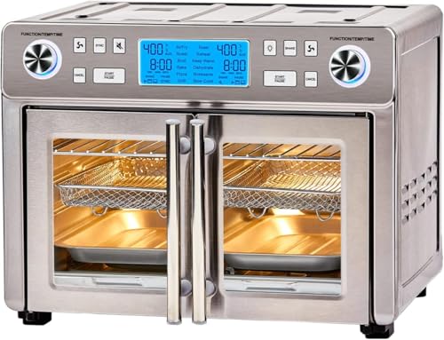 Emeril Lagasse Dual Zone 360 Air Fryer Oven Combo with French Door, 25 QT Extra Large, Cook Two Foods in Different Ways, Up to 60% Faster from Frozen to Finish, Pizza Stone Accessory - My Kitchen Products