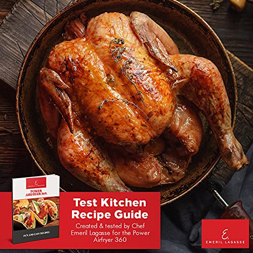 Emeril Lagasse Everyday 360 Stainless Steel Air Fryer, 360° Quick Cook Technology, XL capacity, 9-in-1, 12 Pre-Set Cooking Functions including Bake, Rotisserie, Broil, Pizza, Slow Cook, Toaster - My Kitchen Products