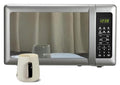 Emerson MW7601SL Countertop Microwave Oven with Sleek Mirrored Finish Glass Door, 700W, 10 Power Levels and 6 Pre-Programmed Settings with Child Safe Lock, 0.7. Cu. Ft., Silver - My Kitchen Products