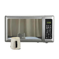 Emerson MW7601SL-N Countertop Microwave Oven with Sleek Mirrored Finish Glass Door, 700W, 10 Power Levels and 6 Pre-Programmed Settings with Child Safe Lock, 0.7. Cu. Ft., Silver - My Kitchen Products