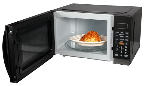 Emerson MWG1191SB 1.1 Cu. Ft. Microwave with Built-In Grill Function, 1100W Power, Stainless Steel, LED Timer Display, 11 Power Levels, 9 Preset Cooking Options, Removable Glass Turntable, Child Lock - My Kitchen Products