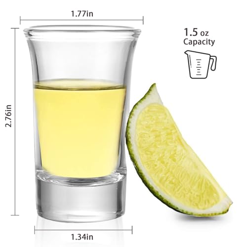 Encheng 40 Pack Shot Glasses Bulk Set,1.5 oz Whiskey Shot Glass with Heavy Base, Clear Glass Shot Cups for Whiskey, Vodka, Tequila, Liquor, Spirit, Home Bar, Restaurants - My Kitchen Products
