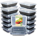 Enther Meal Prep Containers Single Lids, Food Storage Bento BPA Free | Stackable | Reusable Lunch Boxes, Microwave/Dishwasher, Freezer Safe,Portion Control (28 oz), 20 Pack 1 Compartment - My Kitchen Products