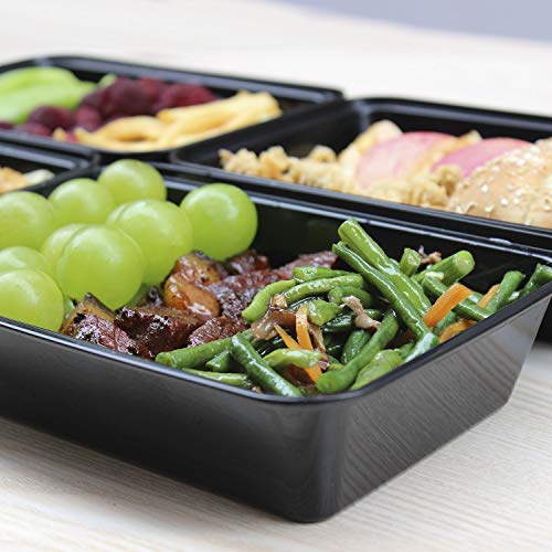Enther Meal Prep Containers Single Lids Food Storage Bento BPA Free | Stackable | Reusable Lunch Boxes, Microwave/Dishwasher/Freezer Safe Portion Control (28 oz), 12 Pack 1 Compartment - My Kitchen Products