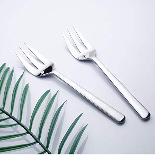 Enwinner Serving Spoons*2 Slot Spoons* 2 Forks *2 Buffet Colander Stainless Steel Banquet Set, Set of 6. Lenght 9" (6-spoon forks set) - My Kitchen Products