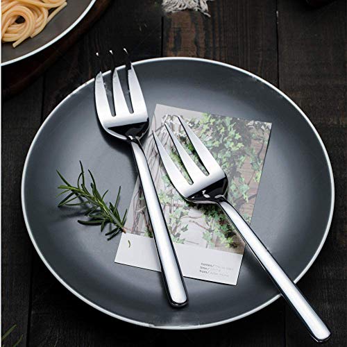 Enwinner Serving Spoons*2 Slot Spoons* 2 Forks *2 Buffet Colander Stainless Steel Banquet Set, Set of 6. Lenght 9" (6-spoon forks set) - My Kitchen Products
