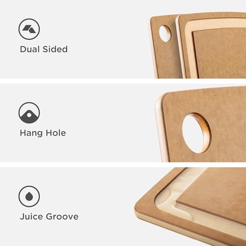 Epicurean Gourmet Series Cutting Board, 17.5-Inch by 13-Inch, Nutmeg/Natural - My Kitchen Products