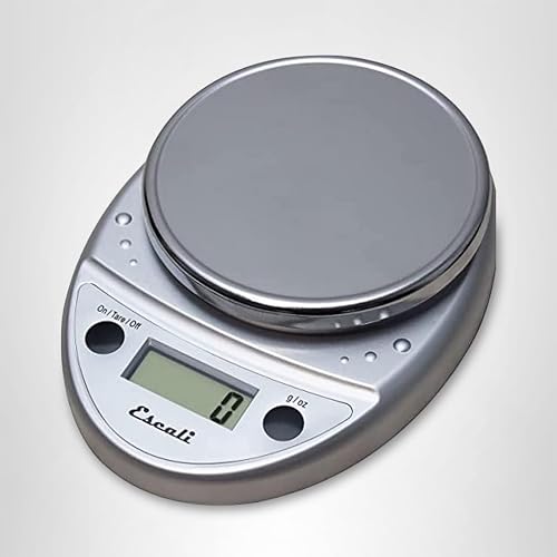 Escali Primo Digital Food Scale Multi-Functional Kitchen Scale and Baking Scale for Precise Weight Measuring and Portion Control, 8.5 x 6 x 1.5 inches, Chrome - My Kitchen Products