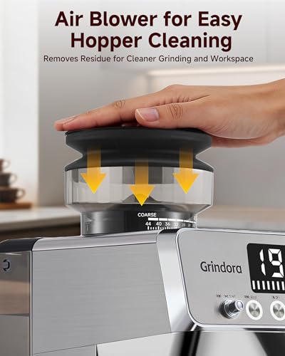 Espresso Machine with Grinder, 20 Bar Stainless Steel Espresso Coffee Machine, 44 Grind Settings, 0.1s Precision Timer, PID Control, Milk Frother for Latte, Cappuccino, Americano & Cold Brew - My Kitchen Products
