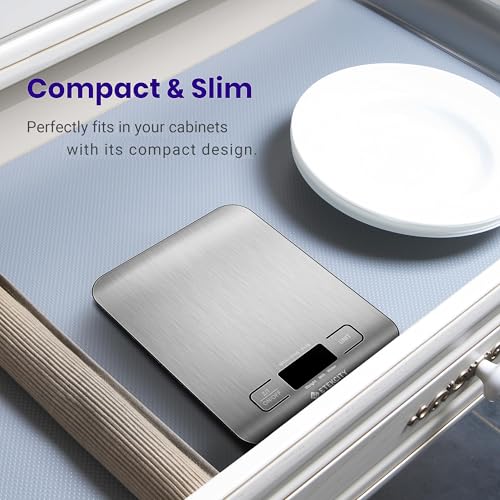 Etekcity Food Kitchen Scale, Digital Grams and Ounces for Weight Loss, Baking, Cooking, Keto and Meal Prep, LCD Display, Medium, 304 Stainless Steel - My Kitchen Products