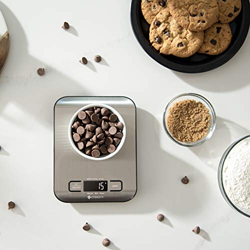 Etekcity Food Kitchen Scale, Digital Grams and Ounces for Weight Loss, Baking, Cooking, Keto and Meal Prep, LCD Display, Medium, 304 Stainless Steel - My Kitchen Products