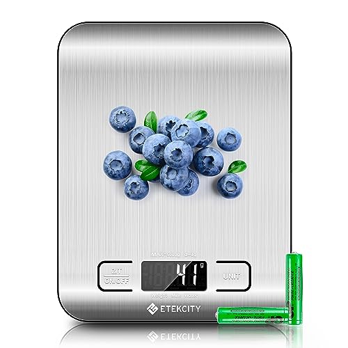 Etekcity Food Kitchen Scale, Digital Grams and Ounces for Weight Loss, Baking, Cooking, Keto and Meal Prep, LCD Display, Medium, 304 Stainless Steel - My Kitchen Products