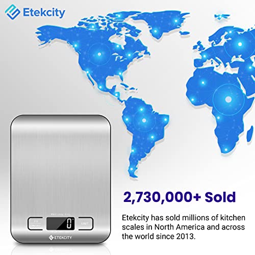 Etekcity Food Kitchen Scale, Digital Grams and Ounces for Weight Loss, Baking, Cooking, Keto and Meal Prep, LCD Display, Medium, 304 Stainless Steel - My Kitchen Products