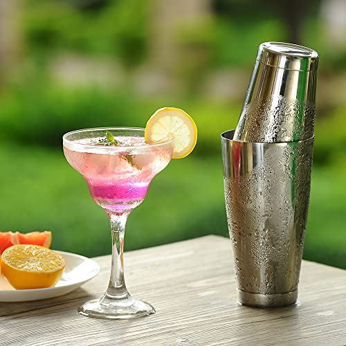 Etens Cocktail Shaker Tins Set Stainless Steel, Pro Bar Style Boston Shakers Bartending, Two Piece Martini Shaker Cup Drink Mixer for Bartender – Silver Bar Tools Weighted Metal Shaking Tin - My Kitchen Products