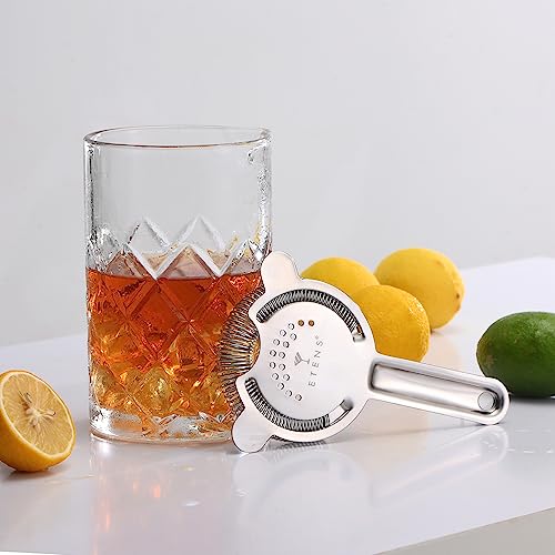 Etens Cocktail Strainer for Drinks, Bar Strainers for Bartending, Martini Strainer for Boston Shaker Mixing Glass, Bartender Hawthorne Strainer w/Removable Spring– Stainless Steel, Silver - My Kitchen Products