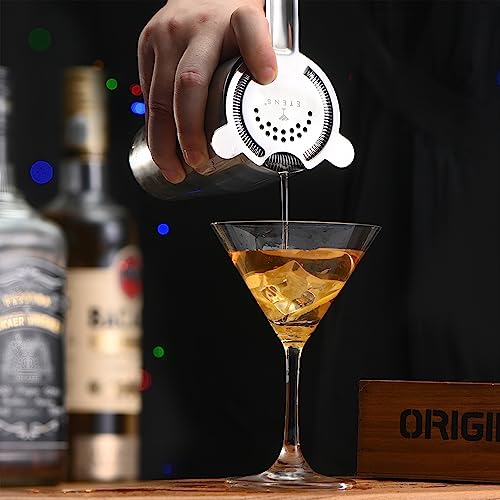 Etens Cocktail Strainer for Drinks, Bar Strainers for Bartending, Martini Strainer for Boston Shaker Mixing Glass, Bartender Hawthorne Strainer w/Removable Spring– Stainless Steel, Silver - My Kitchen Products