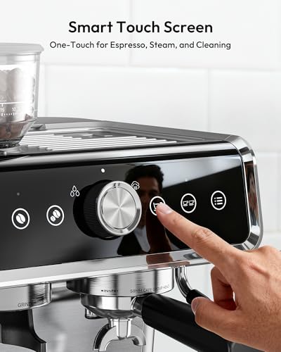 EUHOMY Espresso Machine with Grinder, 20 Bar Professional Espresso Coffee Maker for Home,with Milk Frother for Latte, Cappuccino & Barista-Style - My Kitchen Products