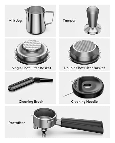 EUHOMY Espresso Machine with Grinder, 20 Bar Professional Espresso Coffee Maker for Home,with Milk Frother for Latte, Cappuccino & Barista-Style - My Kitchen Products