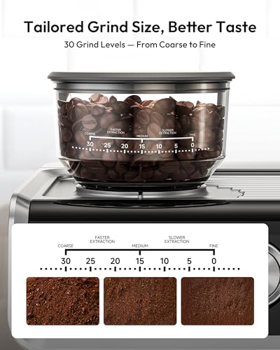 EUHOMY Espresso Machine with Grinder, 20 Bar Professional Espresso Coffee Maker for Home,with Milk Frother for Latte, Cappuccino & Barista-Style - My Kitchen Products