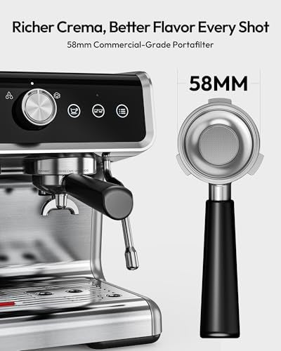 EUHOMY Espresso Machine with Grinder, 20 Bar Professional Espresso Coffee Maker for Home,with Milk Frother for Latte, Cappuccino & Barista-Style - My Kitchen Products