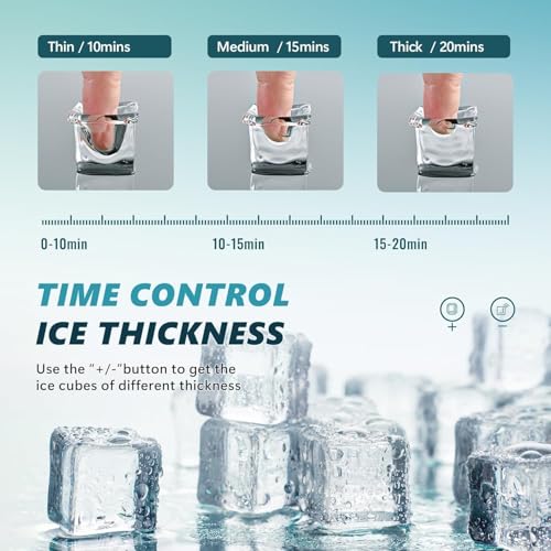 EUHOMY Ice Cube Maker Machine Countertop, 2 Ways to Add Water, 45Lbs/Day 24 Pcs Ready in 13 Mins, Auto-Cleaning Portable Compact, with Ice Scoop & Basket, Perfect for Home/Kitchen/Office/Bar (Silver) - My Kitchen Products