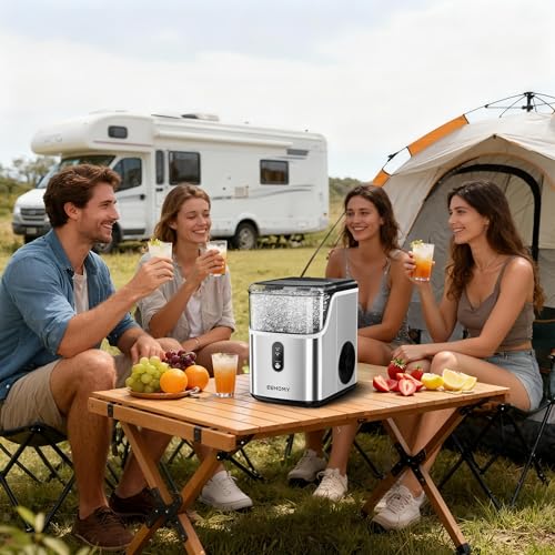 EUHOMY Nugget Ice Makers Countertop, Pebble Ice Maker Machine with 34lbs/24H Soft Ice, Self-Cleaning Sonic Ice Maker with Ice Scoop&Basket, Pellet Ice Maker for Home/Kitchen/Office(Stainless Steels) - My Kitchen Products