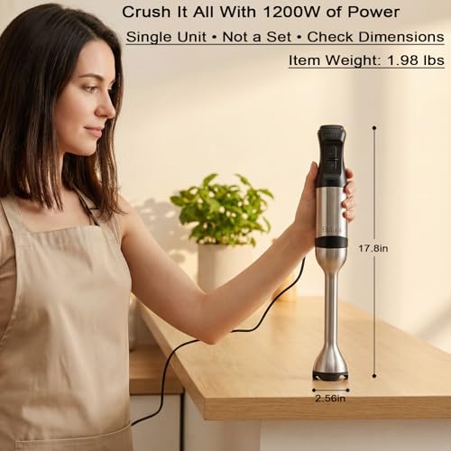 EuLea 2026 New Immersion Hand Blender, 1200W, Gift Box Packaging. - My Kitchen Products