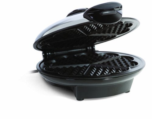 Euro Cuisine WM520 Heart Shaped Iron Waffle Maker - Eco-Friendly PTFE and PFOA Free Non Stick Plates, Perfect for V-Day & Special Occasions, 8-Inch - My Kitchen Products