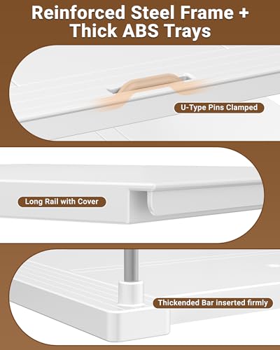 EVERIE Extendable 3-Tier Kitchen Cabinet & Pantry Organizer for Plastic Wrap, Foil & Storage Bags, Adjustable Heavy Duty Shelf Rack for Wrap Boxes, Jars & Snack Boxes (11–16.7 in Wide), Pack of 1 - My Kitchen Products
