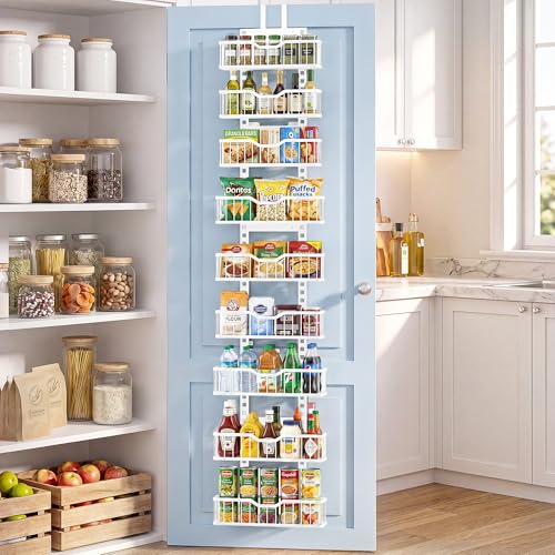 EVERIE Over the Door Pantry Organizer, 9-Tier Heavy Duty Door Storage Rack with Solid Bottom