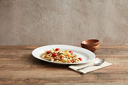 Everyday White Porcelain Oval Serving Platter, 16 Inch Large Turkey Platter for Thanksgiving, Dishwasher and Oven Safe Dinnerware - My Kitchen Products