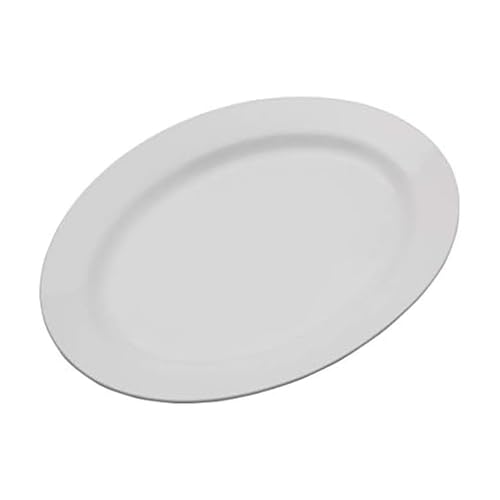 Everyday White Porcelain Oval Serving Platter, 16 Inch Large Turkey Platter for Thanksgiving, Dishwasher and Oven Safe