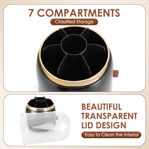 EXIN DECHEN 360° Rotation Silverware Organizer for Kitchen Counter,Utensil Holder Caddy Silverware Caddy Holder for Party,Spoon and Fork Organizer,7 Slots and Intermediate Drainage Device with Cover - My Kitchen Products