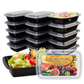 Ezalia 15 Pack- Meal Prep Containers 32oz, Plastic Food Prep Containers Reusable, Leakproof To Go Food Containers with Lids, BPA-Free, Microwave/Dishwasher/Freezer Safe - My Kitchen Products