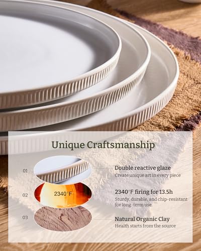 famiware Serving Platter, 16/14.6/12.9 Inch Serving Dishes for Entertaining, Party Serving Trays for Food, Buffet Oval Platters for Food, Large Plates for Bread Turkey Cheese Appetizer, Matte White - My Kitchen Products