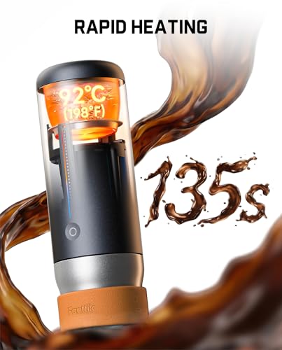 Fanttik Cafein 11 Portable Coffee Machine, Self-Heating Electric Espresso Machine with USB-C, 20 Bar Coffee Maker for Travel, Hiking, Gym and Office, Ideal for Dad - My Kitchen Products