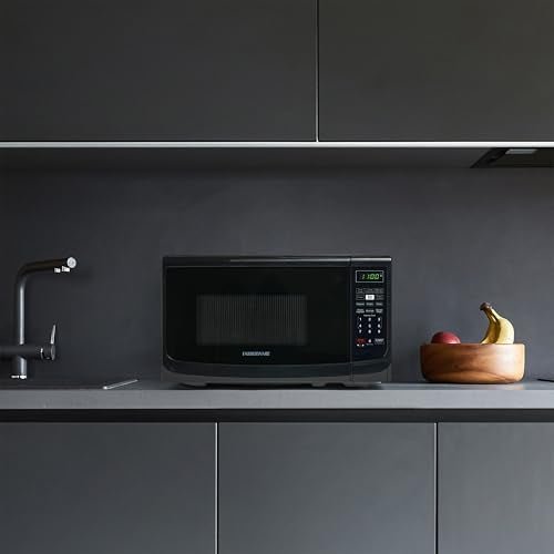 Farberware 0.7 Cu. Ft. Countertop Microwave Oven – 700 Watts Power, Auto Cook Settings, Defrost, Easy Clean and Child Safety Lock - Black - My Kitchen Products
