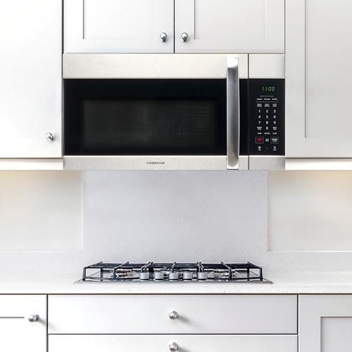 Farberware 1.7 Cu. Ft. Over-the-Range Microwave Oven – 1000 Watts Power, Auto Cook Settings, Defrost, Easy Clean and Child Safety Lock - Stainless - My Kitchen Products