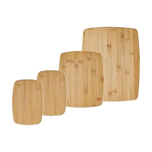 Farberware 4-Piece Bamboo Cutting Board Set - Reversible Boards for Chopping, Slicing, Charcuterie and Meal Prep - Kitchen Essential, Housewarming or Back-to-School Gift - My Kitchen Products