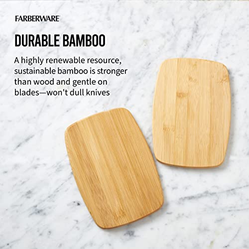 Farberware 4-Piece Bamboo Cutting Board Set - Reversible Boards for Chopping, Slicing, Charcuterie and Meal Prep - Kitchen Essential, Housewarming or Back-to-School Gift - My Kitchen Products