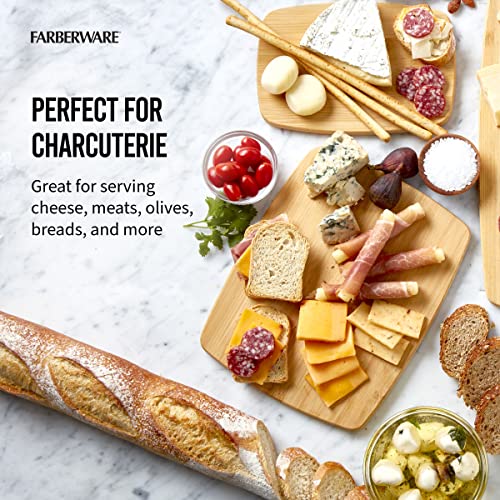 Farberware 4-Piece Bamboo Cutting Board Set - Reversible Boards for Chopping, Slicing, Charcuterie and Meal Prep - Kitchen Essential, Housewarming or Back-to-School Gift - My Kitchen Products