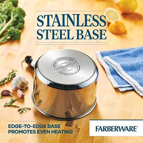 Farberware Classic Series Stainless Steel Sauce Pan with Lid, 2-Quart, Sauce Pans for the Kitchen, Silver - My Kitchen Products