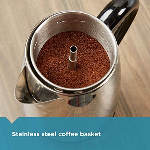 Farberware Electric Coffee Percolator, Stainless Steel Basket, Automatic Keep Warm, No-Drip Spout, 8 Cup - My Kitchen Products