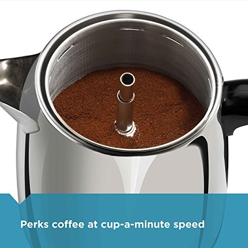 Farberware Electric Coffee Percolator, Stainless Steel Basket, Automatic Keep Warm, No-Drip Spout, 8 Cup - My Kitchen Products