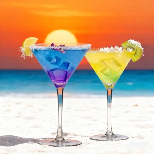 Farielyn-X Martini Glasses Set of 2, 9 oz Crystal Cocktail Glasses, Hand Blown Crystal Martini Glasses for Espresso Martini, Cosmopolitan, Gimlet, Home Bar, Party, Martini Glassware Gift Set - My Kitchen Products
